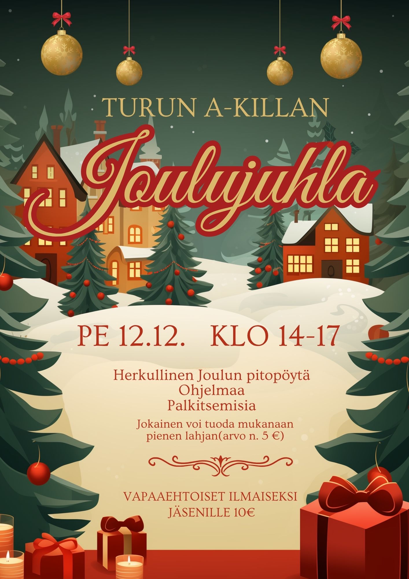 Blue Modern Christmas Party Poster (A4) Blue Modern Christmas Party Poster (A4)