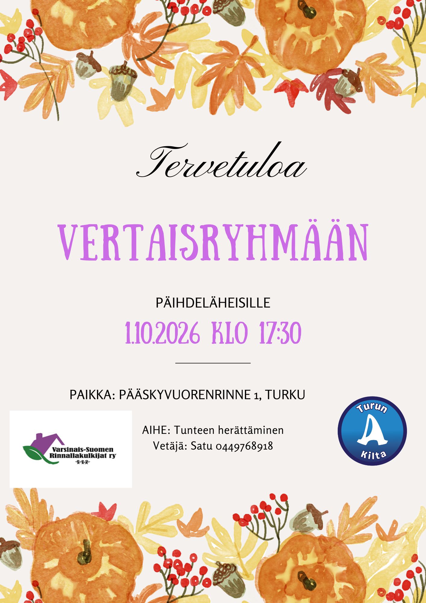 Läheisryhmä 1.10.26 Läheisryhmä 1.10.26